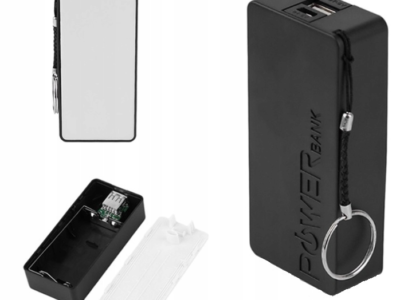 Powerbank case SHELL for 2 x 18650 batteries (5V 1A) Black