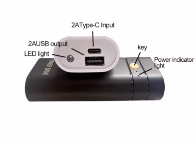 Powerbank 2xNCR18650B USB-C 5V 2A with LED