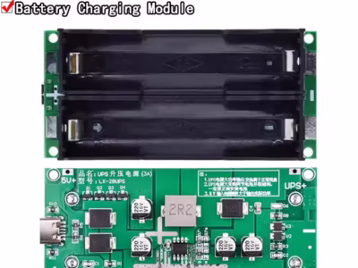 12V output Charge UPS Power Supply - 3A USB-C (shell 2 x 18650)
