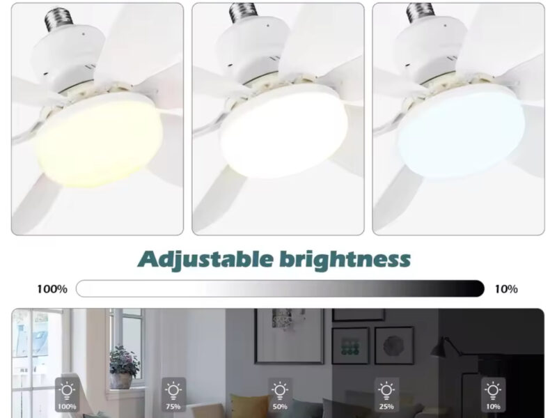 LED 40W ceiling fan light E27 with remote control