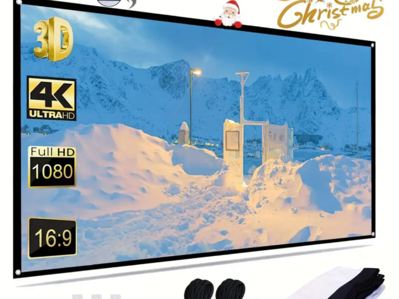 Portable Mini Home Cinema Projector 12V + Screen