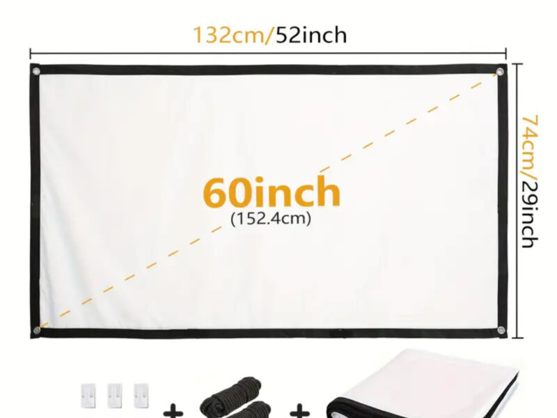 Portable Mini Home Cinema Projector 12V + Screen