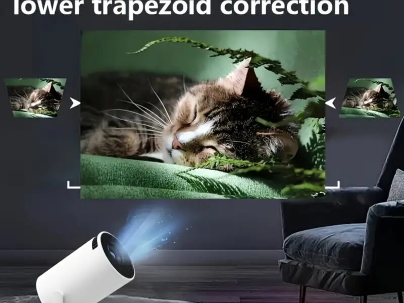 Portable Mini Home Cinema Projector 12V + Screen