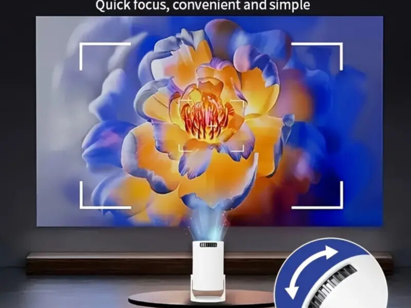 Portable Mini Home Cinema Projector 12V + Screen