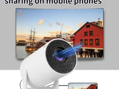 Portable Mini Home Cinema Projector 12V + Screen